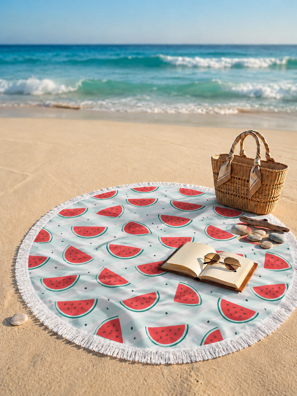 The Watermelon Slices Beach Blanket