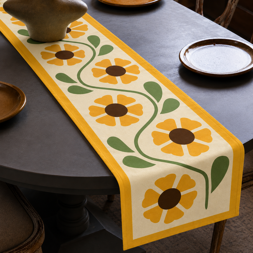 Whimsical Floral Table Runner