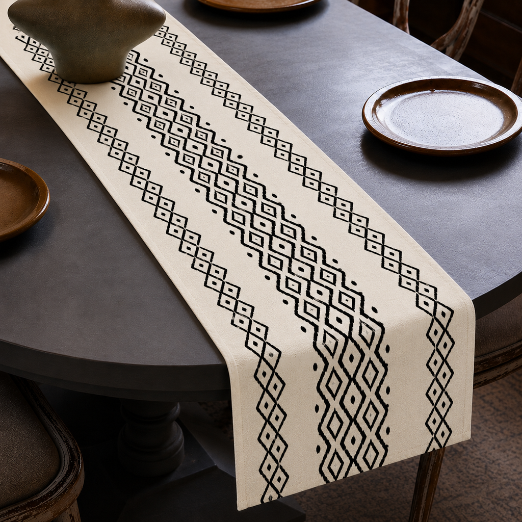 Geometric Mosaic Table Runner