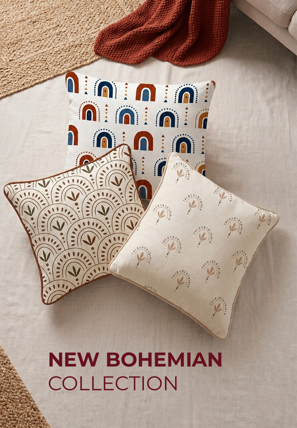 Bohemian Set of 3 Cushions