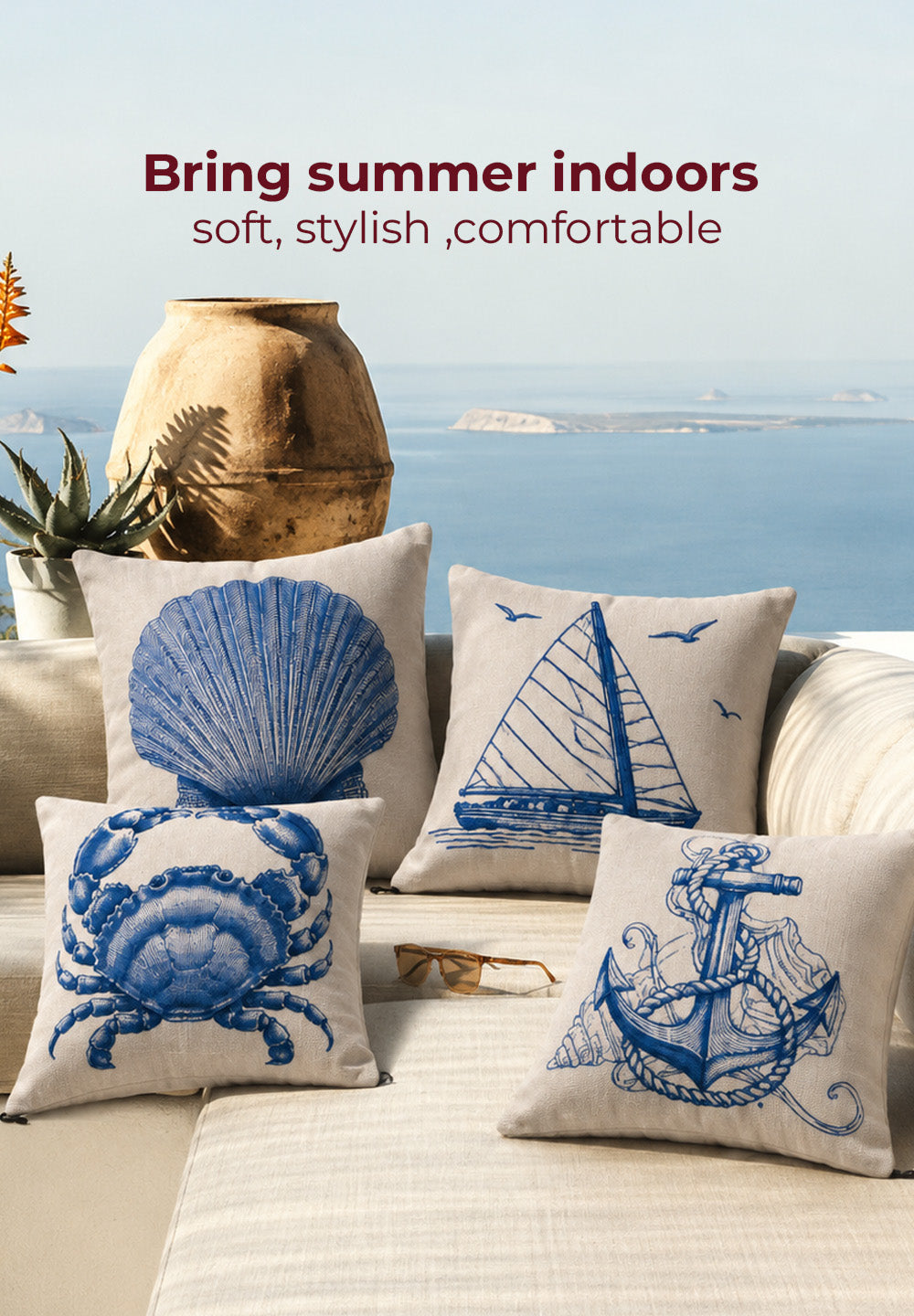 Set of 4 Summer Cushion Bundle
