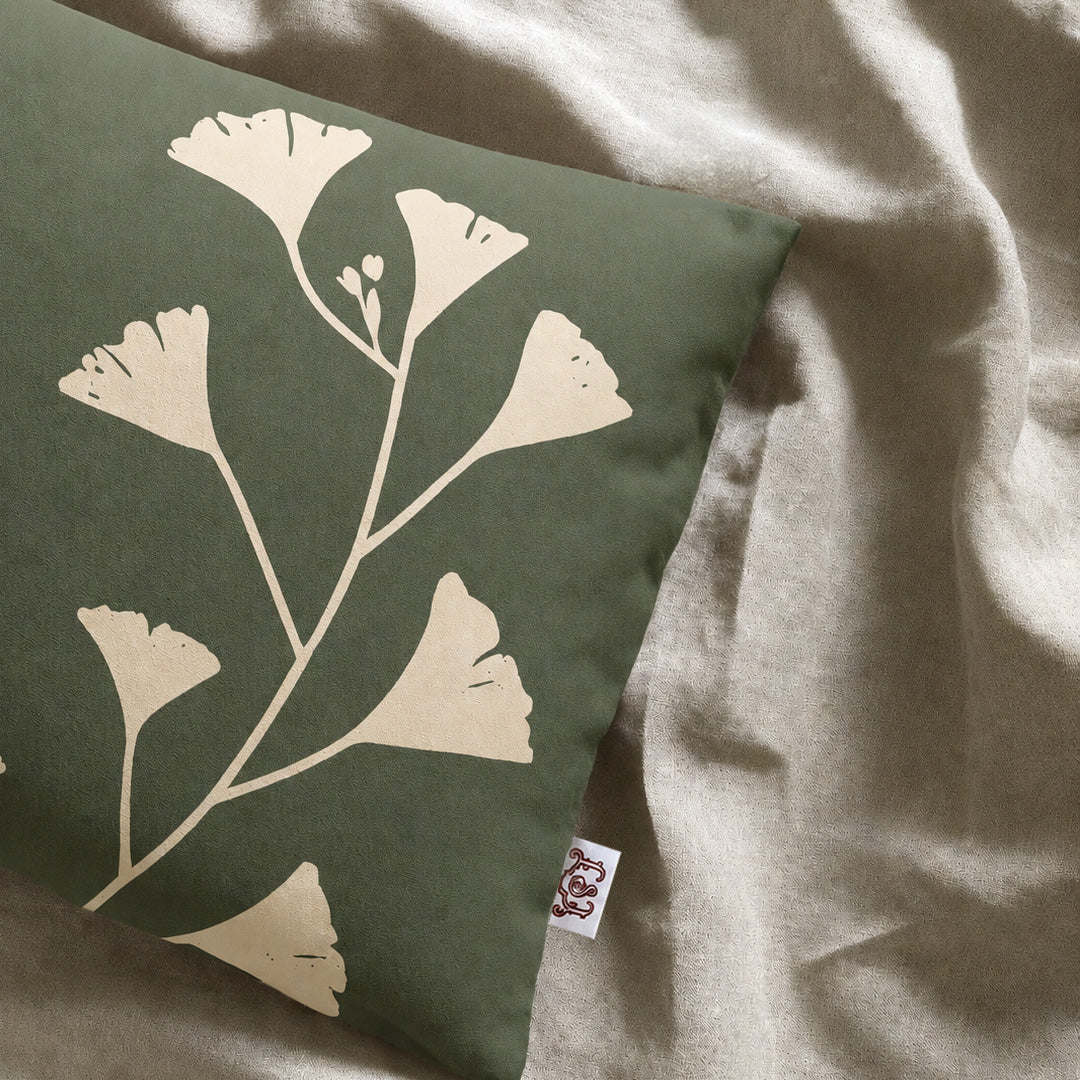 Midnight green flowery Cushion