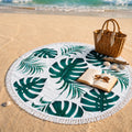 Green Leaves Beach Blanket