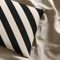 Oblique Noir Stripe Cushion