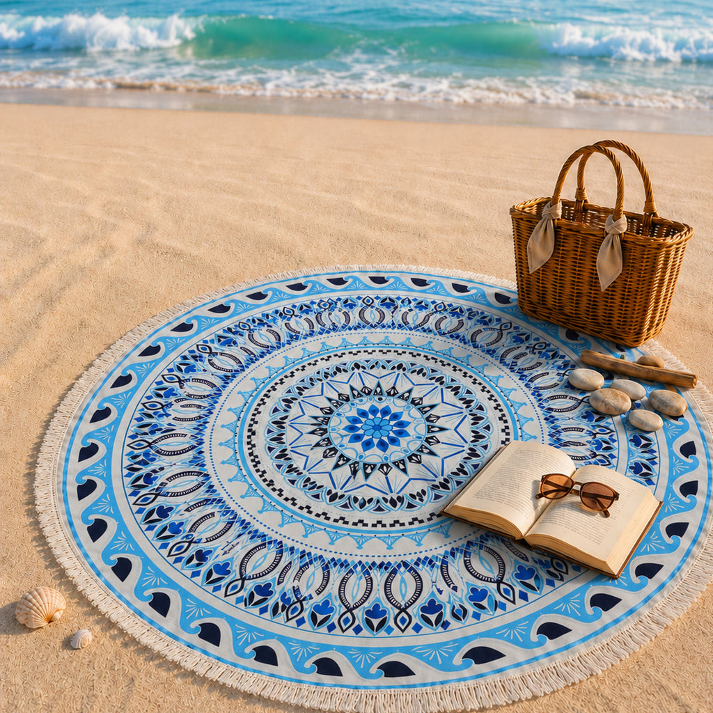 The Geometric Mandala Beach Blanket