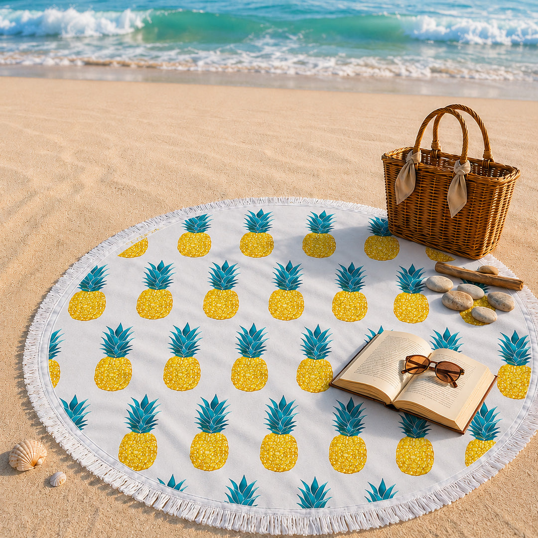 The Pineapple Pattern Beach Blanket