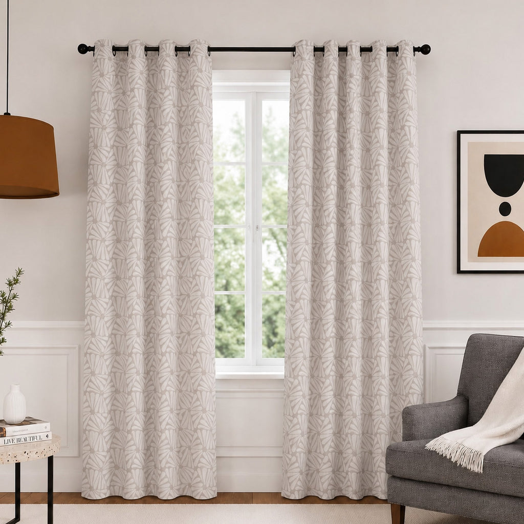 Modern Floral Jacquard Curtain