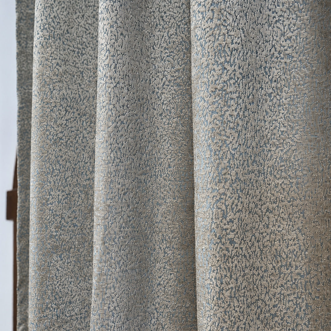 Grey Jacquard Curtain