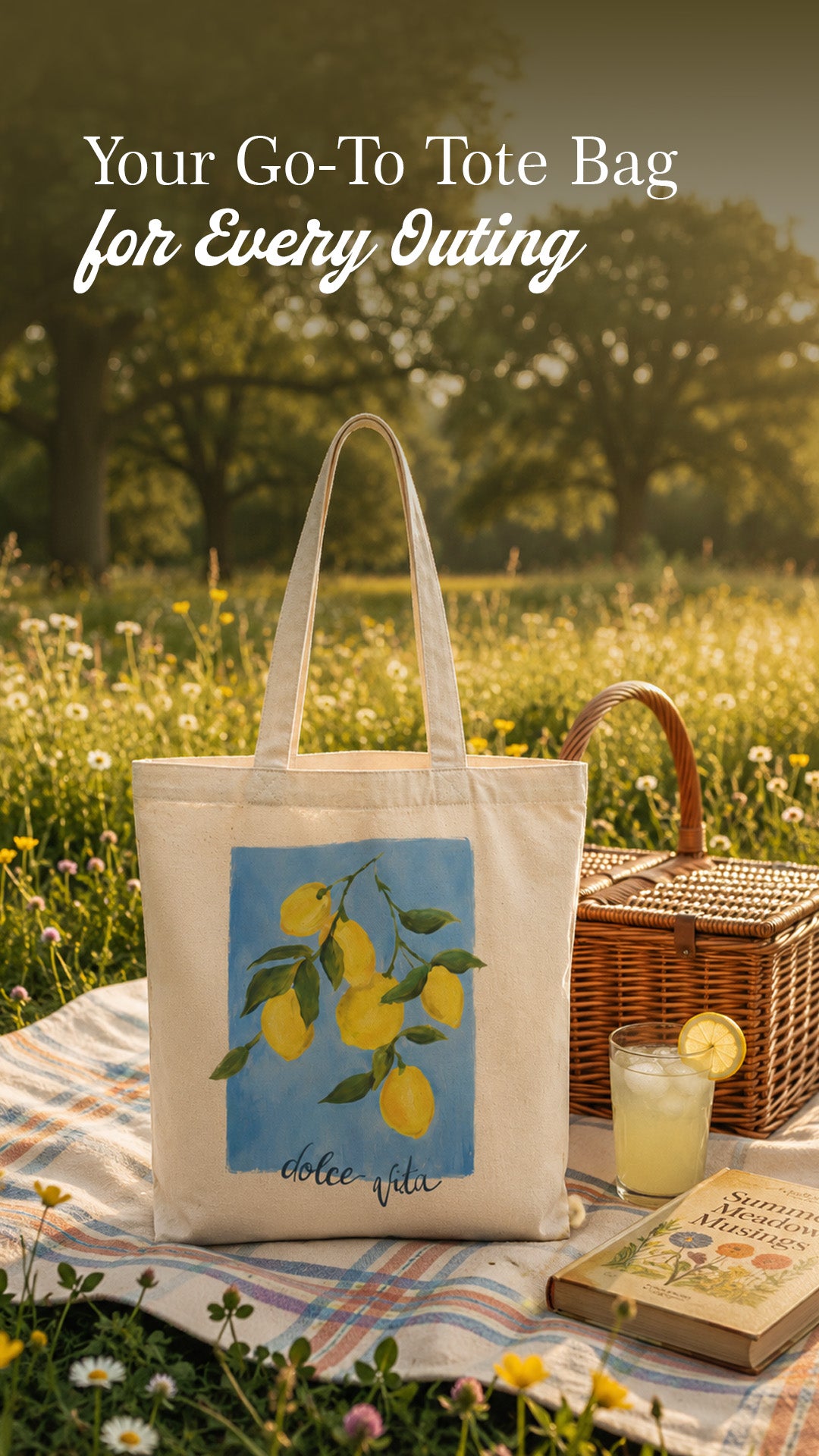 Dolce Vita Italian Lemon Paint Tote Bag