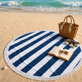 The Nautical Stripe Beach Blanket