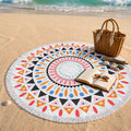 Pinkish Mandela Beach Blanket