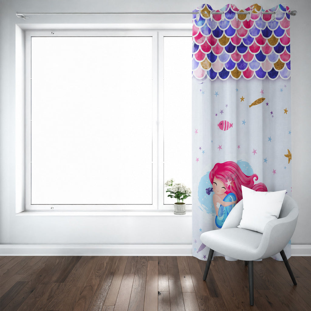 Mermaid Wishes Kids Nursery Curtain