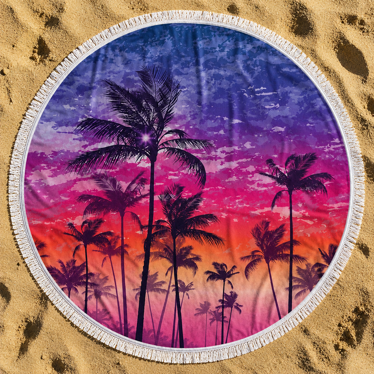 The Sunset Palm Beach Blanket