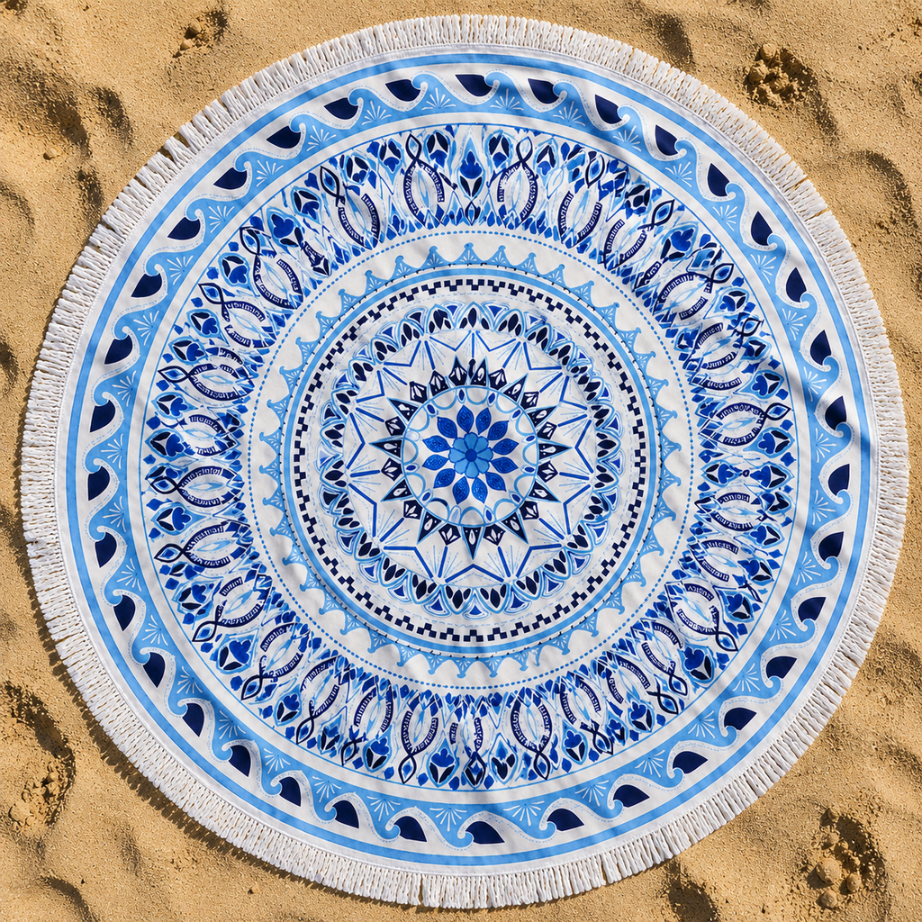 The Geometric Mandala Beach Blanket
