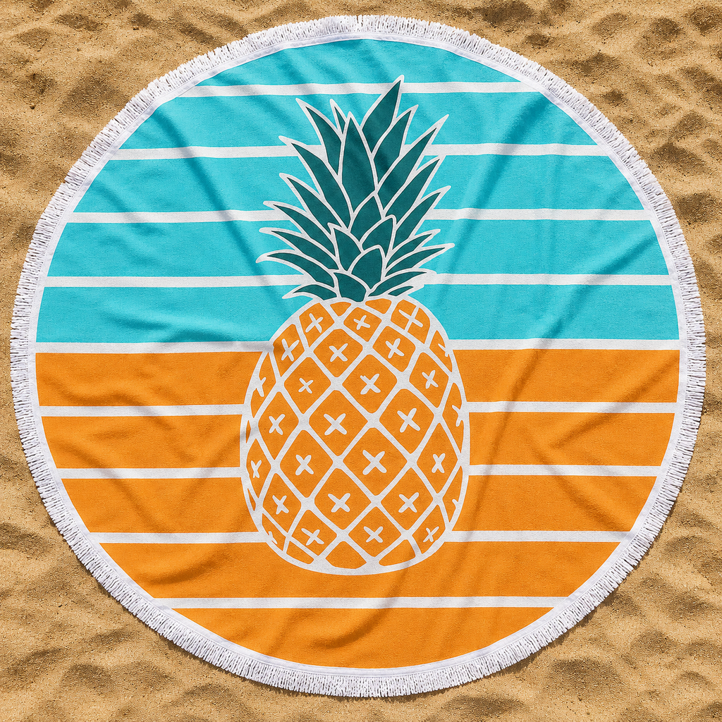 The Sunset Pineapple Beach Blanket