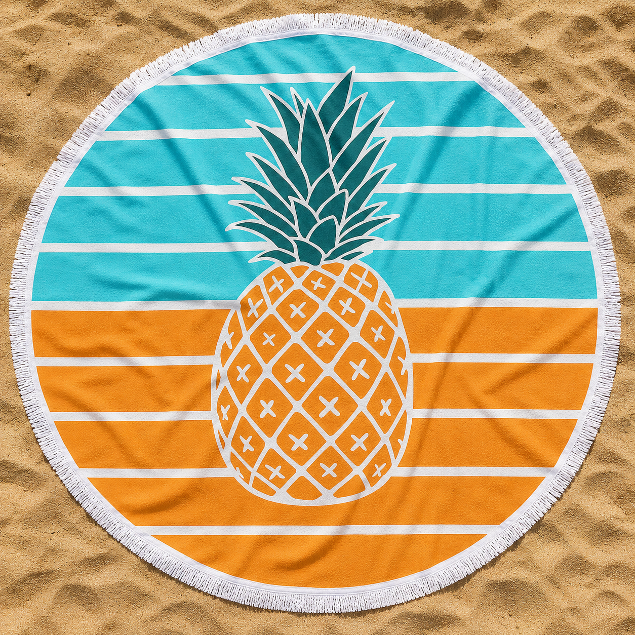 The Sunset Pineapple Beach Blanket