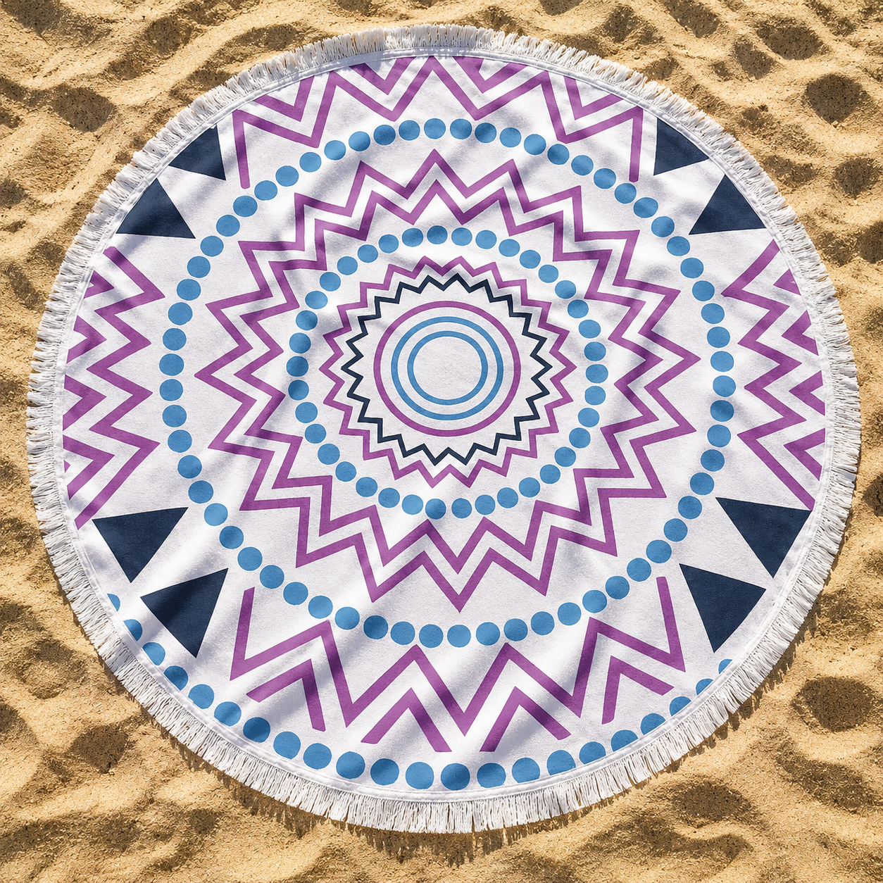 Pink Mandala Beach Blanket