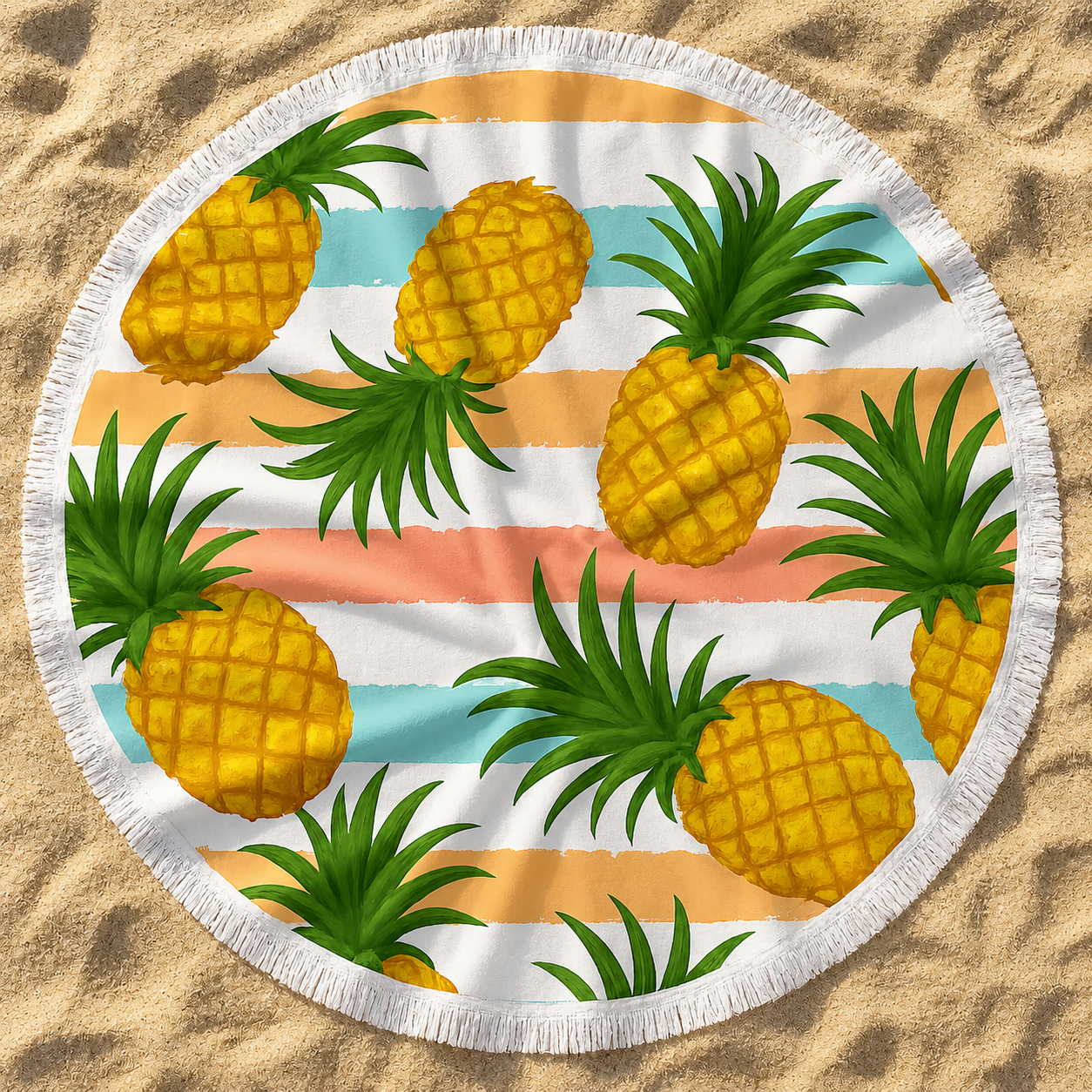 The Golden Pineapple Beach Blanket
