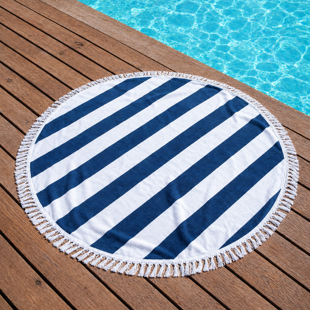 The Nautical Stripe Beach Blanket