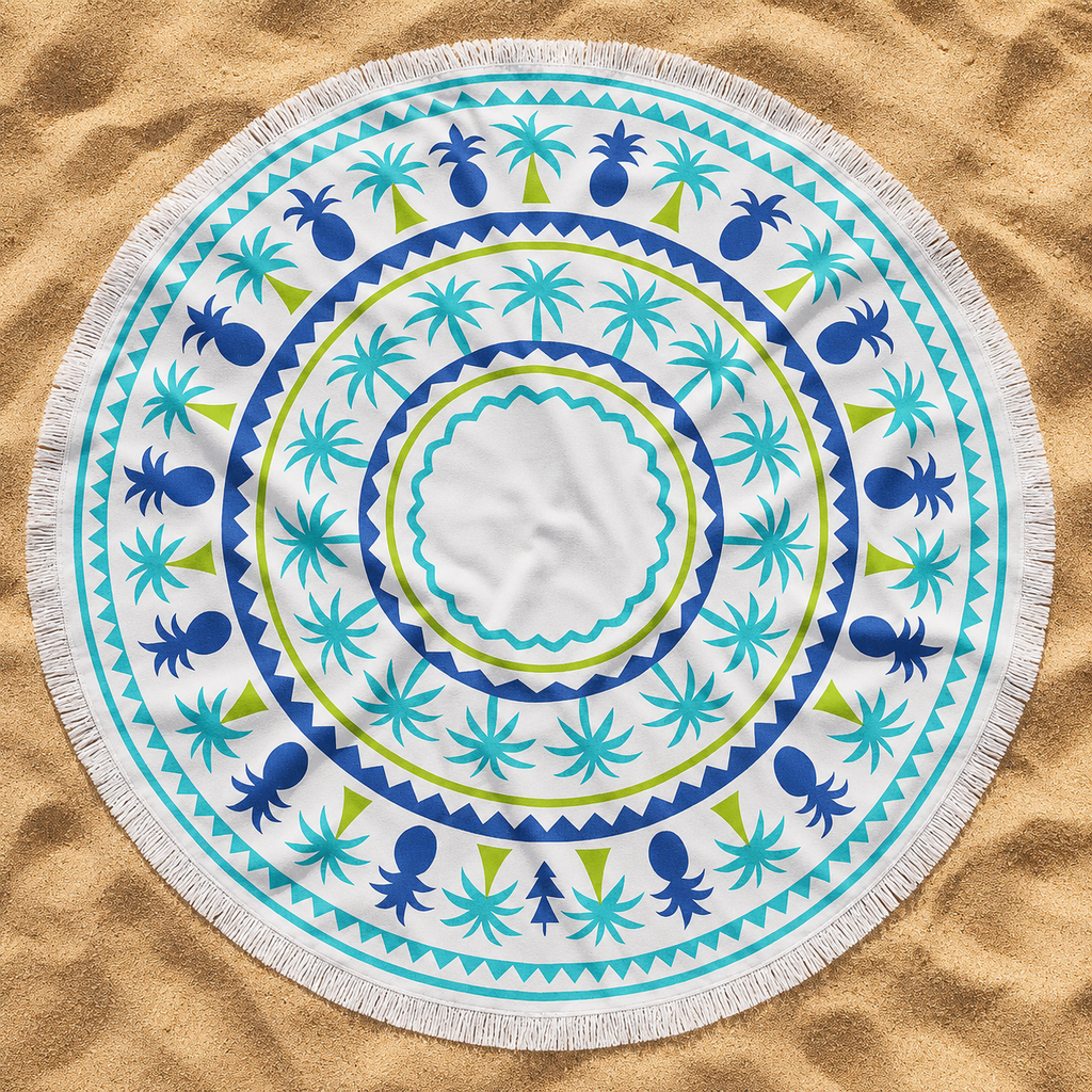 The Palm and Pineapple Beach Blanket