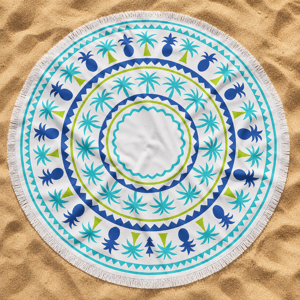 The Palm and Pineapple Beach Blanket