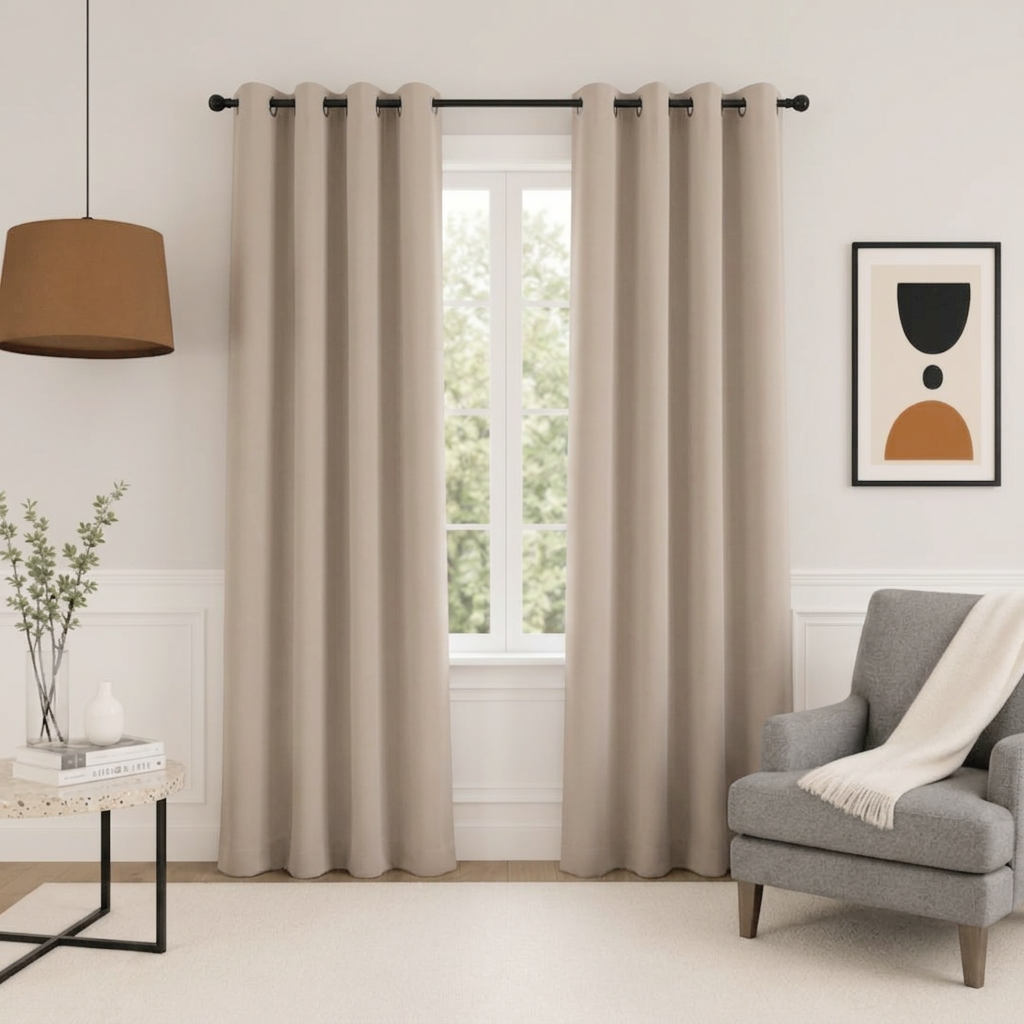 Brown Blackout Curtain