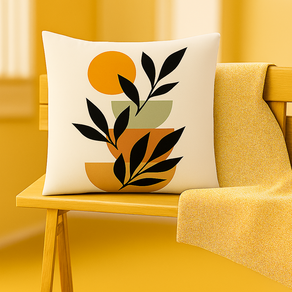 The Sun-Drenched Silhouette Cushion