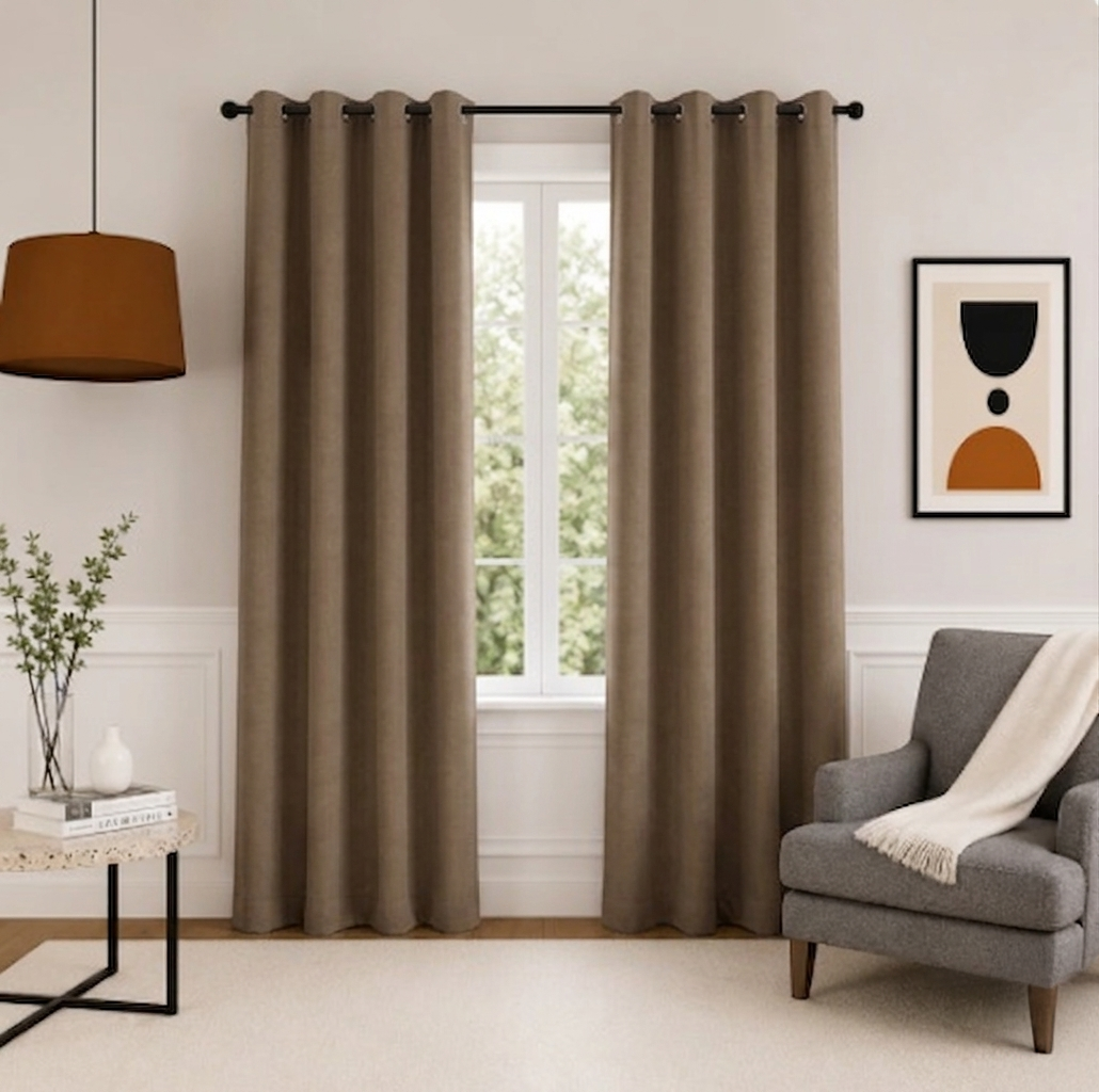Brown Blackout Curtain