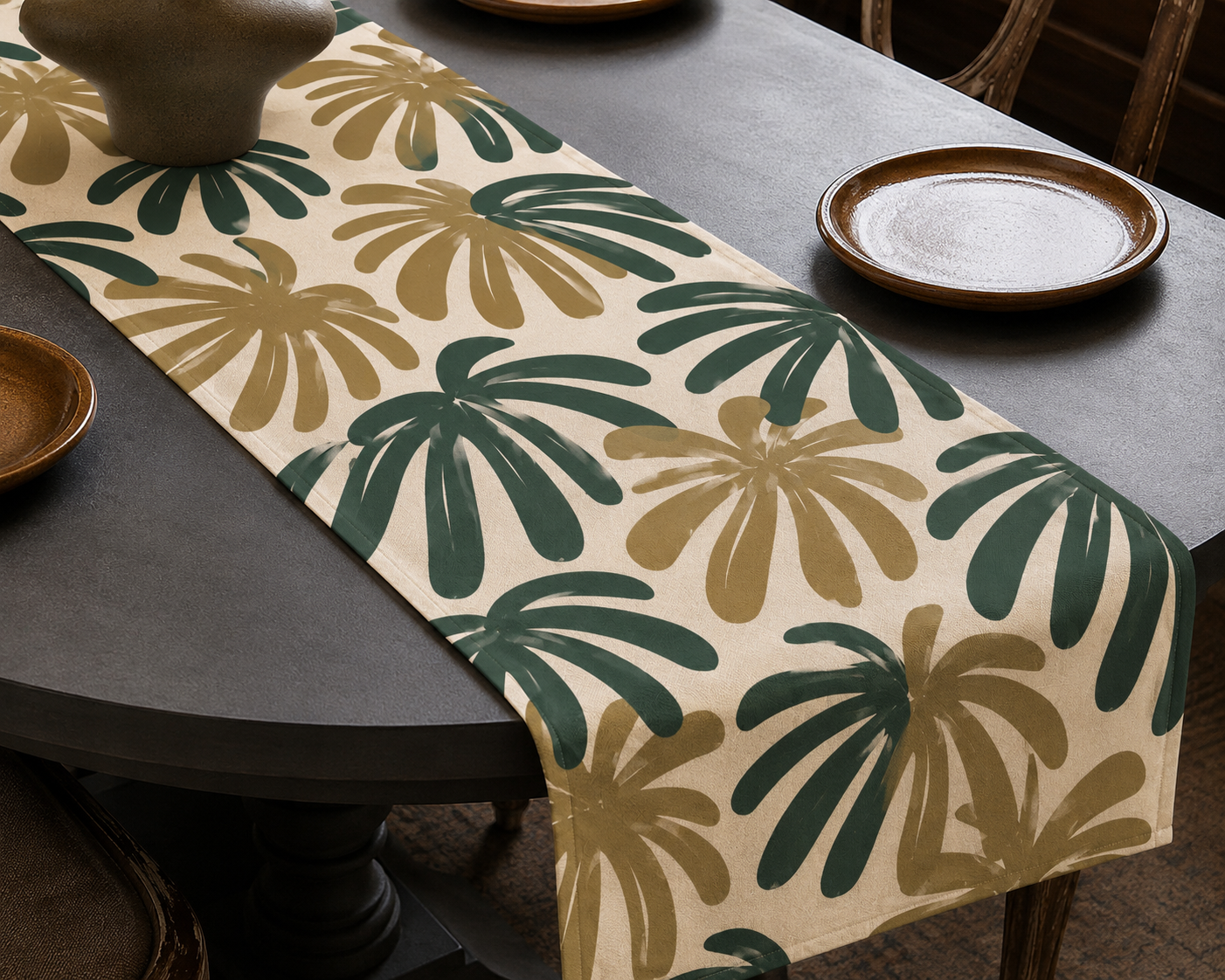 Botanical Leaves Table Runner