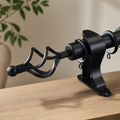 Black Single Curtain Rod Set