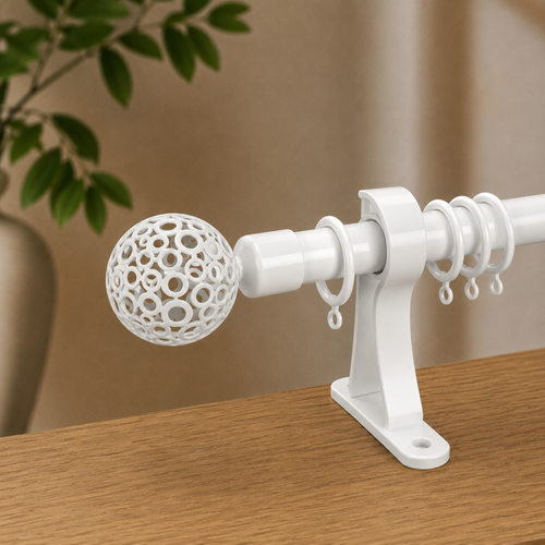 Black Elegant Single Curtain Rod Set