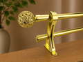 Gold Elegant Double Curtain Rod Set