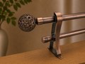 Copper Elegant Double Curtain Rod Set