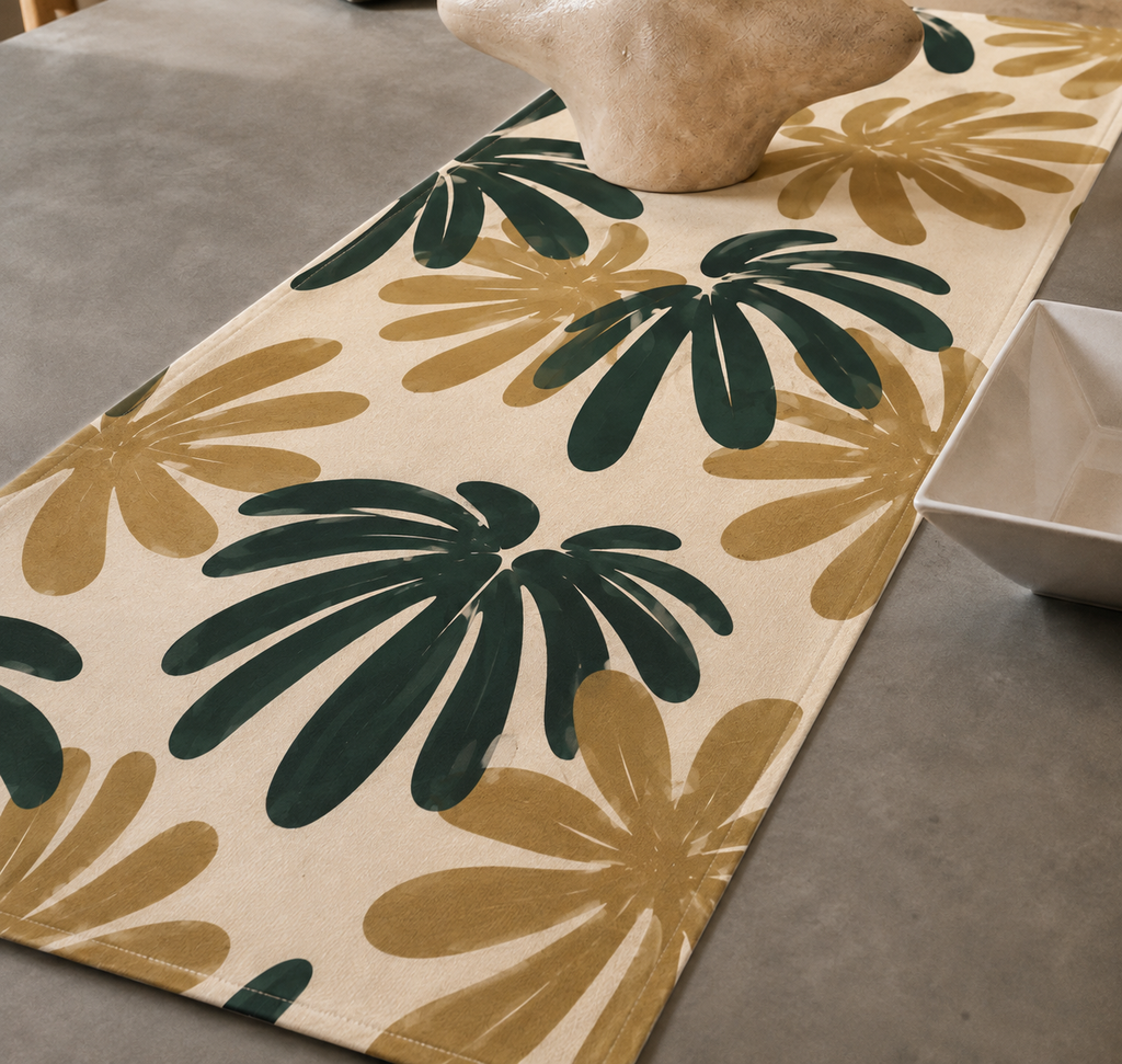 Botanical Leaves Table Runner