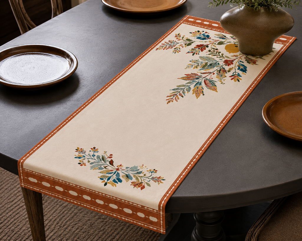Tropical Leaves Table Runner