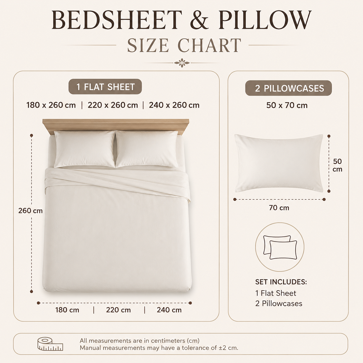 Flat Bed Sheet Set of 3 pieces