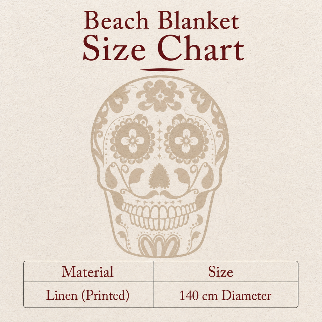 The Sugar Skull Beach Blanket