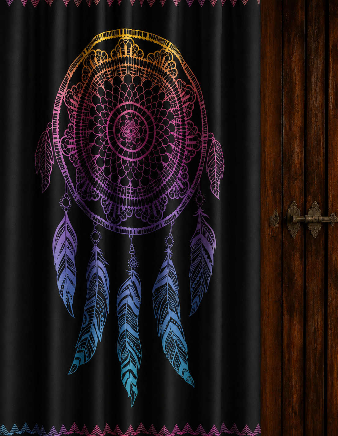 The Ethereal Neon-Gradient Mandala Panel