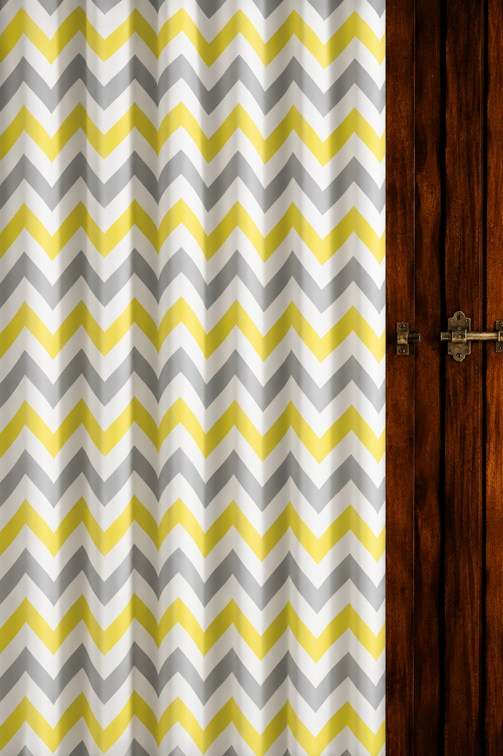 Yellowish Zigzag Curtain