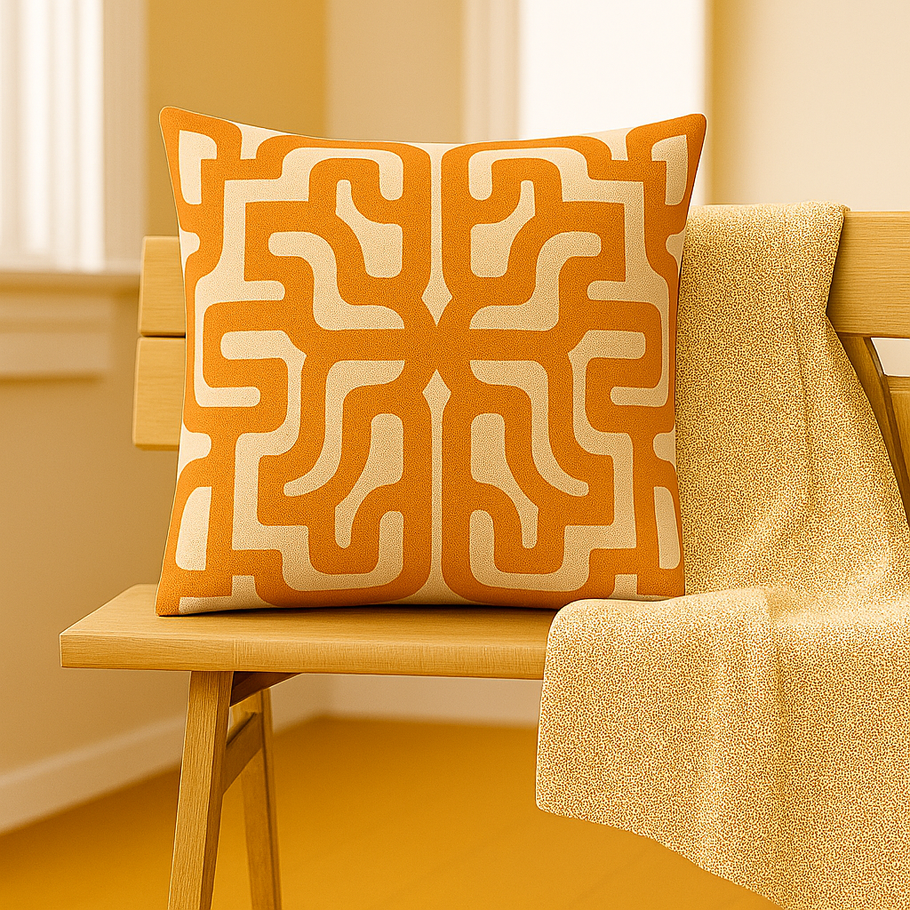 The Sun-Drenched Silhouette Cushion