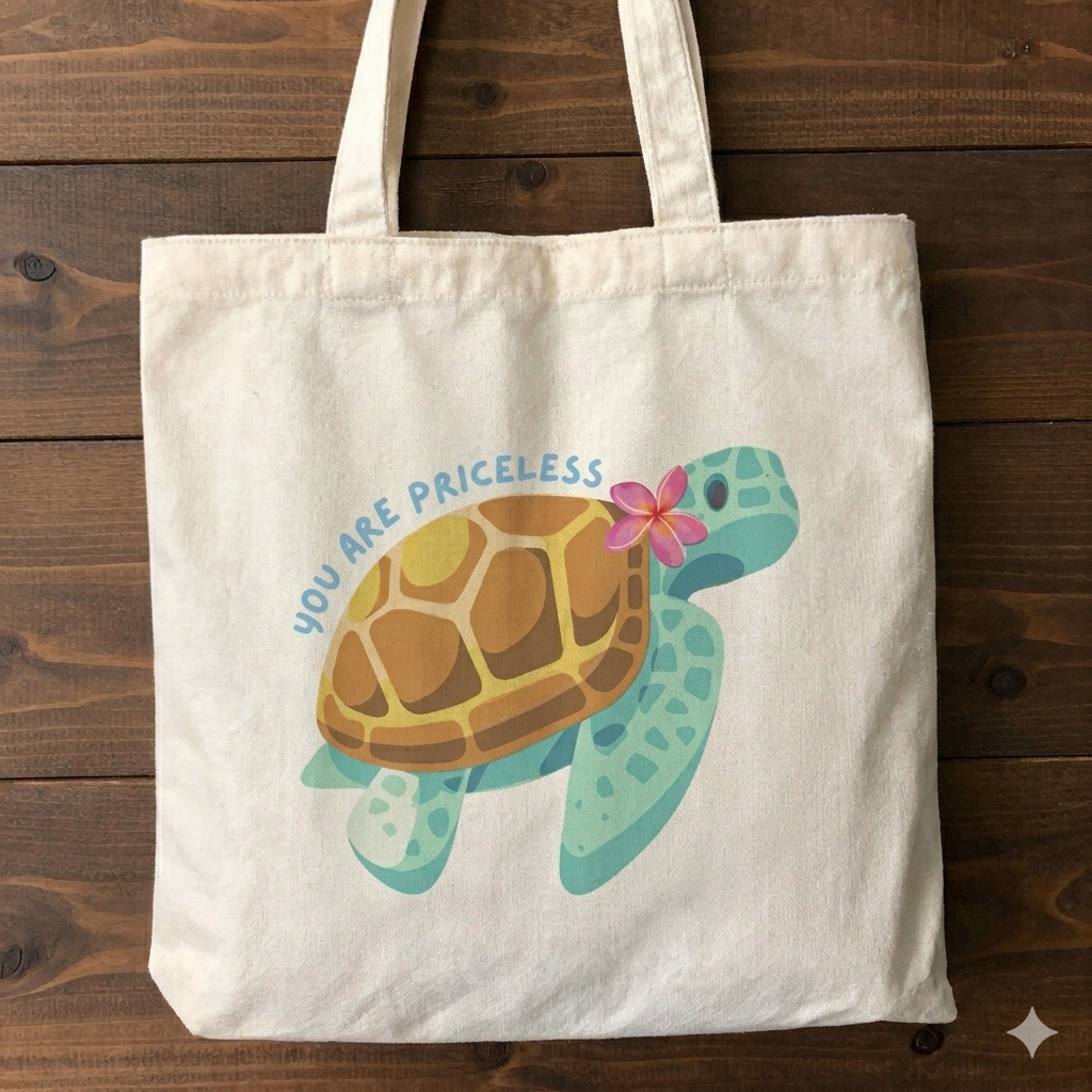 Priceless Turtle Tote Bag