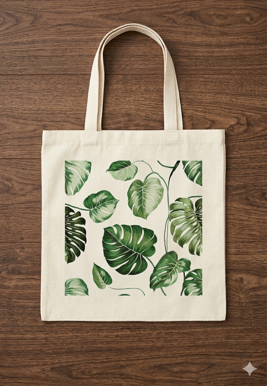 Green Leaves Tote Bag