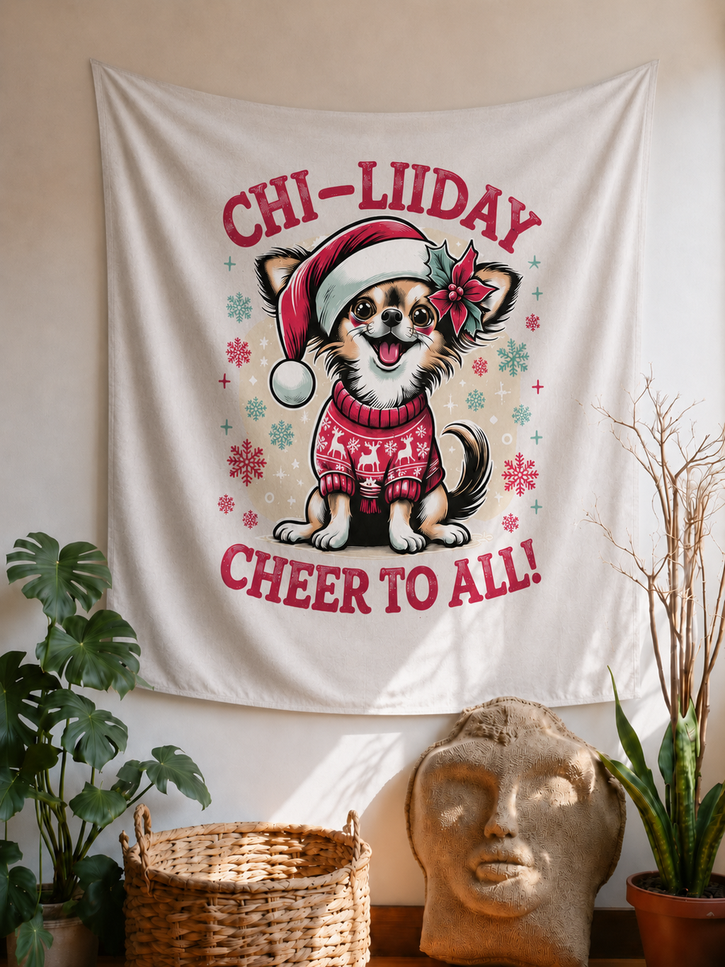 Chi-liday Holiday Cheer Tapestry