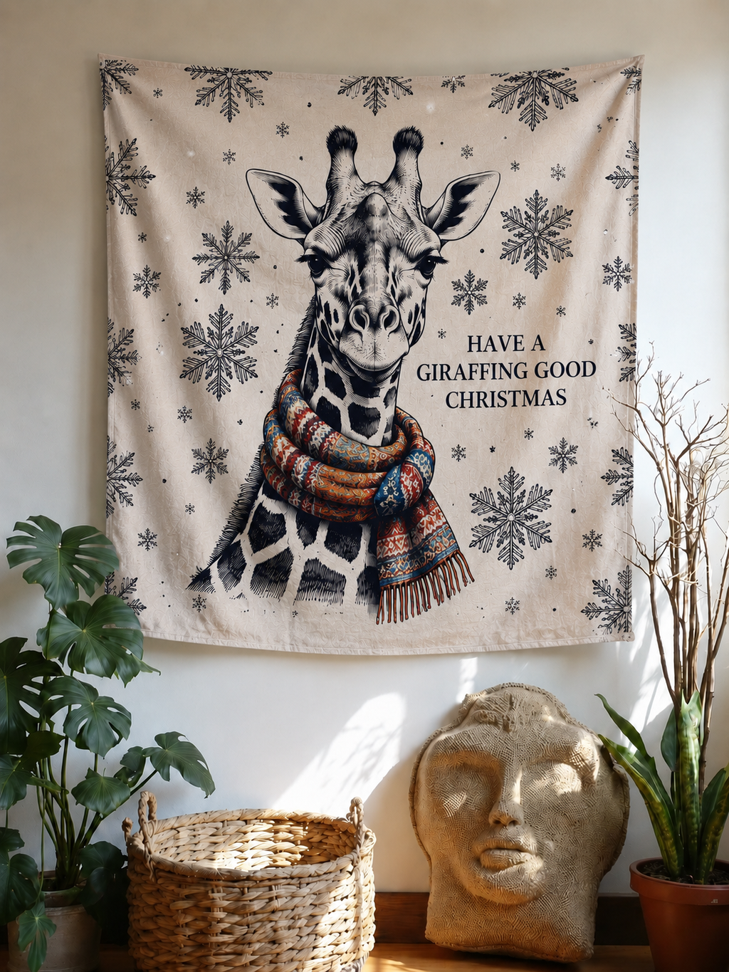 Giraff Good Christmas Holiday Tapestry