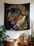 Be Kind Groovy Retro Typography Tapestry