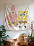 Nautical Best Friends Typographic Pop Art Tapestry