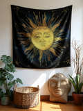 Mystical Celestial Sun &amp; Stars Tapestry