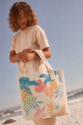 Pastel Retro Tropical Oasis Tote Bag