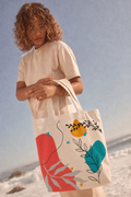 Abstract Mid-Century Boho Shapes Tote Bag