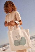 Delicate Meadow Herbs Line Art Tote Bag